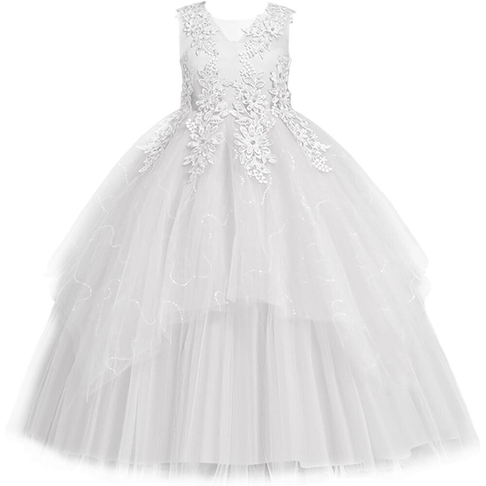 Girl Dress Wedding Kids Tulle Princess  Long Dresses Father Daughter Dance